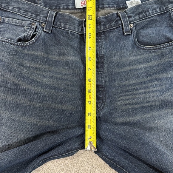 Levi's 501 Original Straight Leg Button Fly Jeans 36x32 Dark Wash Denim Everyday - Picture 6 of 11